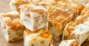 5 Minute White Chocolate Caramel Pecan Fudge