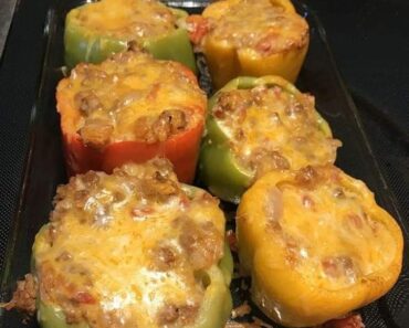Easiest Philly Cheesesteak Stuffed Peppers