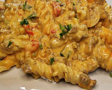 Creamy Beef and Cheese Rotini Delight