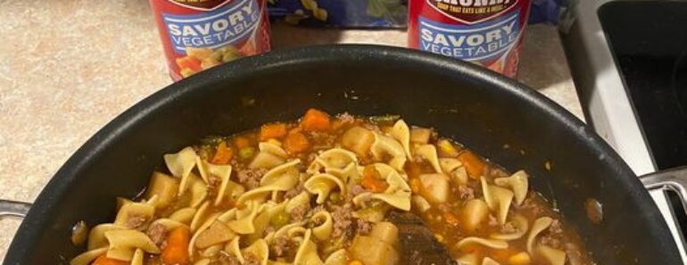 👉Beef and Vegetable Noodle Soup