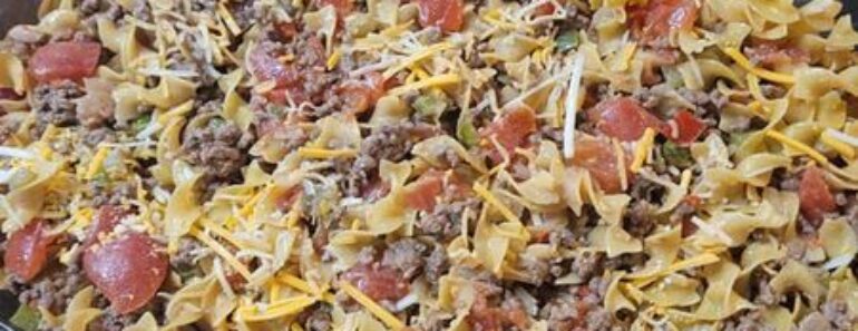 👉Easy BeefyNoodle Casserole
