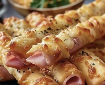 👉Crescent Rolls Filled with Ham and Melted Cheese