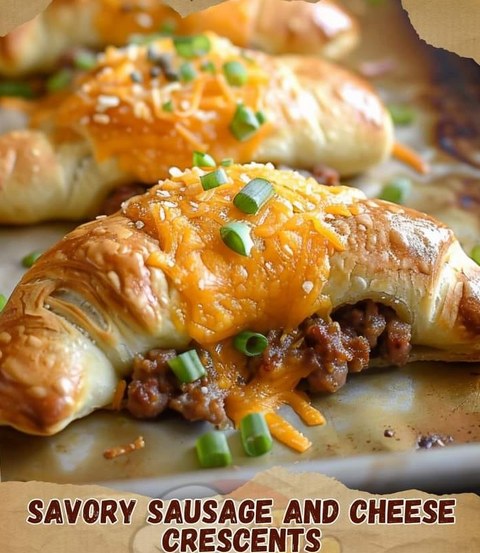 👉Savory Sausage and Cheese Crescents – Recipes on a Budget