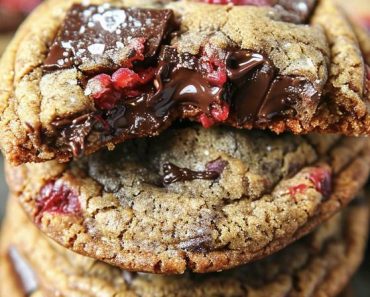 Indulgent Raspberry Chocolate Chunk Cookies
