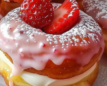 👉Strawberry Cheesecake Stuffed Donuts