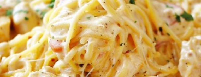 Cheesy Chicken Spaghetti