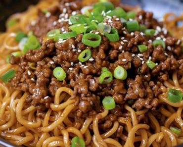 👉Mongolian Ground Beef Noodles Recipe