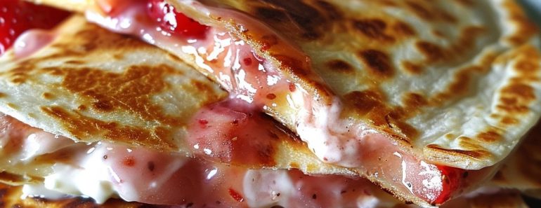 👉Strawberry Cheesecake Quesadillas