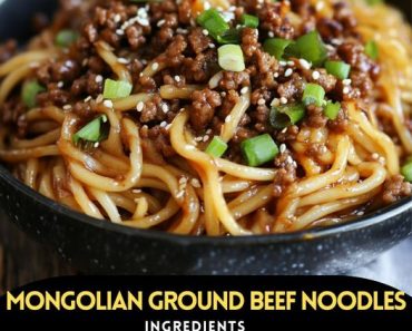 👉Mongolian Ground Beef Noodles