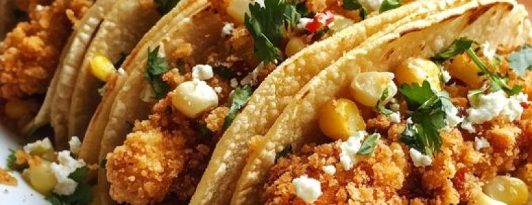 👉Fried Chicken Street Corn Tacos