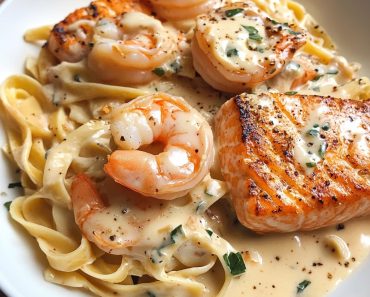 👉SalmonShrimp Alfredo