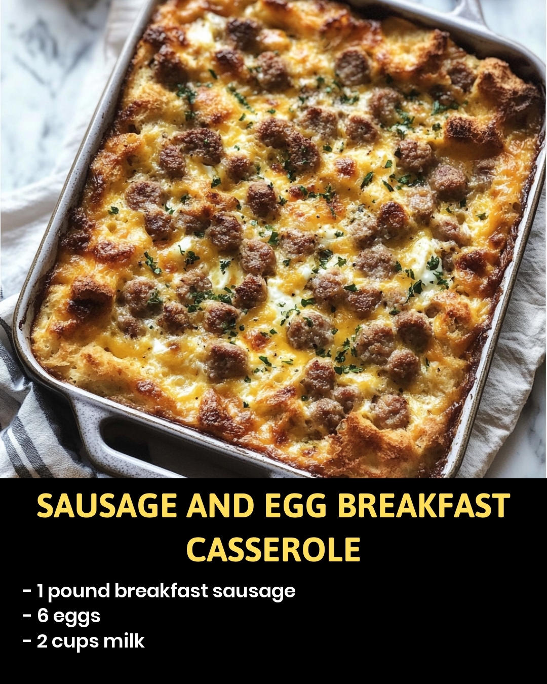 👉SausageEgg Breakfast Casserole – Recipes on a Budget
