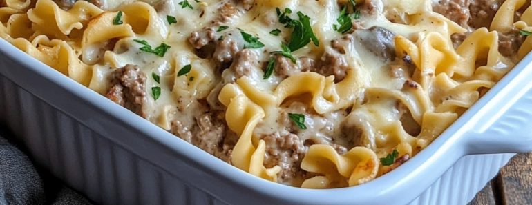 👉BeefStroganoff Casserole