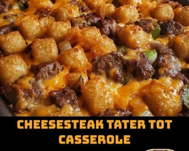 👉Cheesesteak Tater Tot Casserole