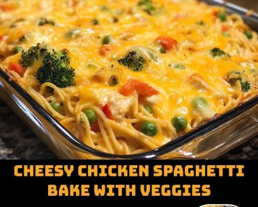 Cheesy Chicken Spaghetti Bake with Veggies