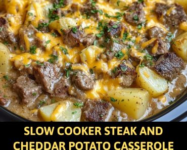 👉SlowCookerSteakCheddar Potato