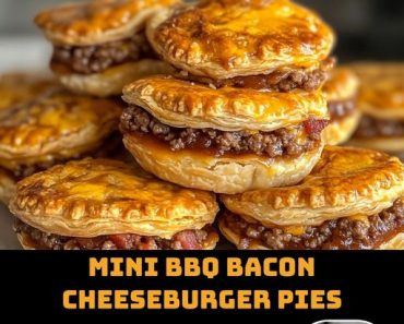 👉Mini BBQ Bacon Cheeseburger Pies