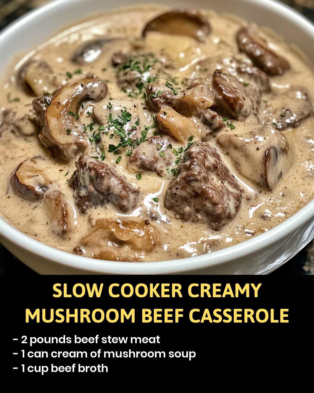 👉SlowCooker MushroomBeef Casserole Recipes on a Budget