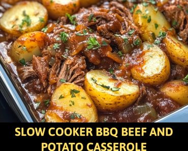 👉Slow Cooker BBQBeef Potato Casserole