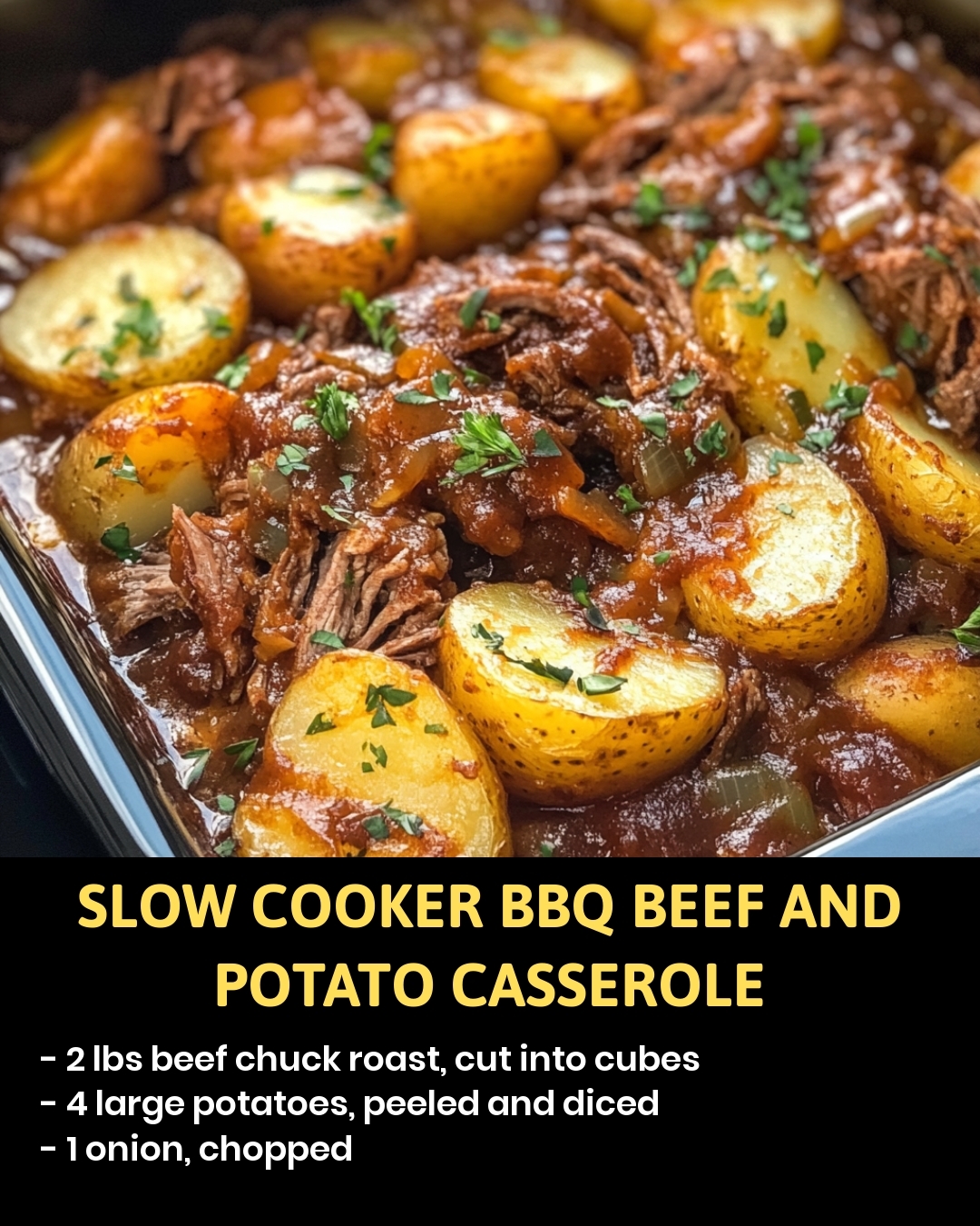 👉Slow Cooker BBQBeef Potato Casserole Recipes on a Budget