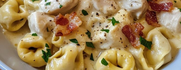 👉Chicken Alfredo Bacon Tortellini