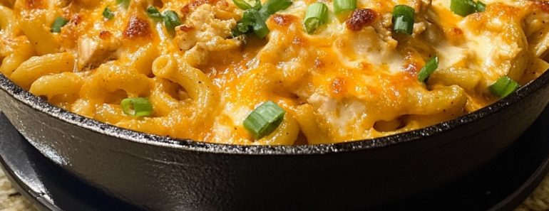 👉BuffaloChicken Mac and Cheese Skillet