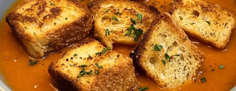 👉TomatoSoup  GrilledCheeseCroutons