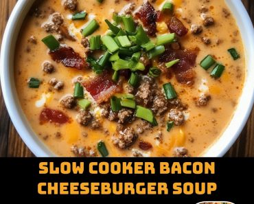 👉Slow Cooker Bacon Cheeseburger Soup