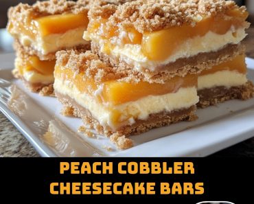 👉Peach Cobbler Cheesecake Bars