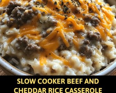 👉SlowCookerBeefCheddar Rice Casserole