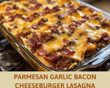 👉Parmesan Garlic Bacon Cheeseburger Lasagna