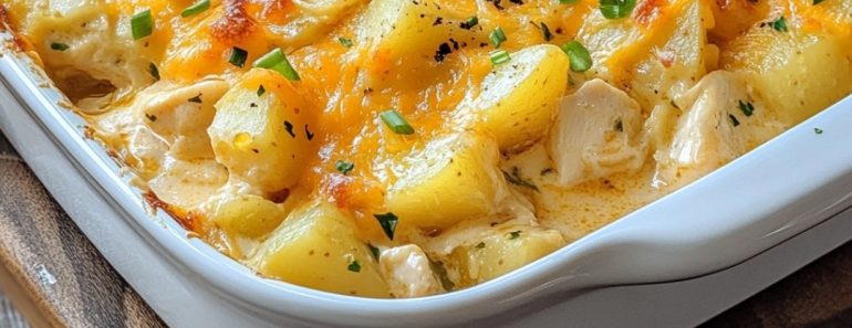 👉CreamyChickenCheddarRanch Potato Casserole