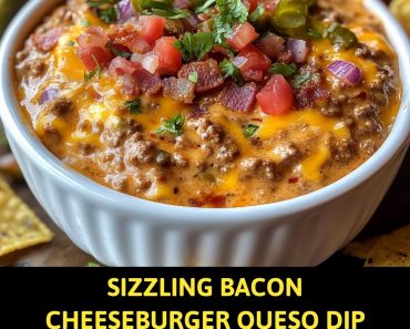 👉Bacon Cheeseburger Queso Dip