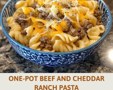 👉One-Pot Beef and Cheddar Ranch Pasta