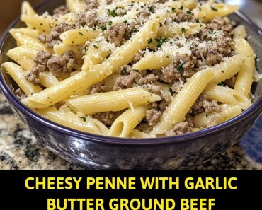 Cheesy Penne with Garlic Butter Ground Beef