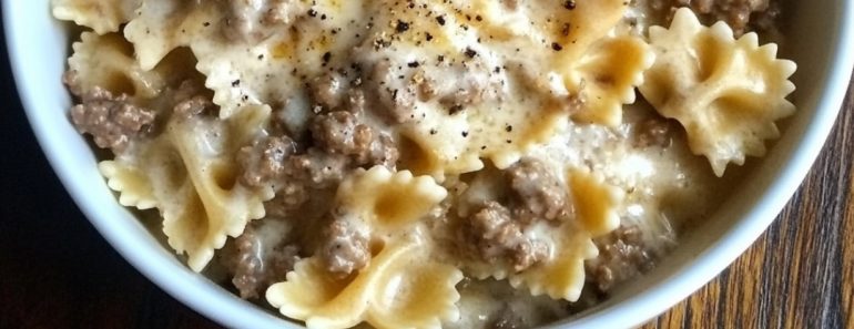 👉 Velveeta BeefBowtie Pasta