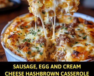 👉SausageEggCream Cheese Hashbrown Casserole