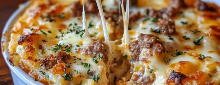 👉SausageEggCream Cheese Hashbrown Casserole