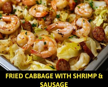 👉Fried CabbageShrimpSausage