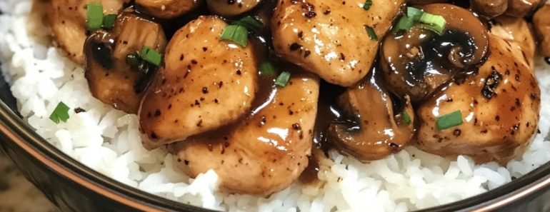 👉BlackPepperChicken with Mushroom