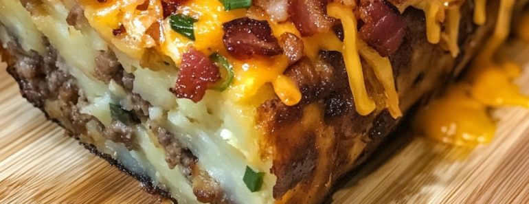 👉BaconSausage-Stuffed Potato