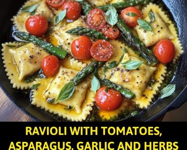 👉RavioliTomatoes Asparagus