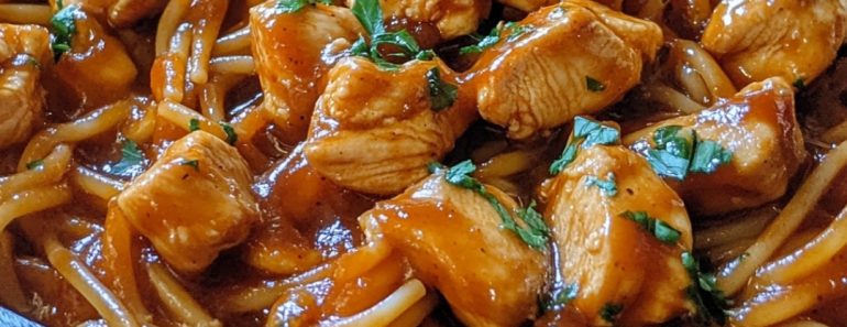 One-Pot Honey Garlic BBQ Chicken Pasta