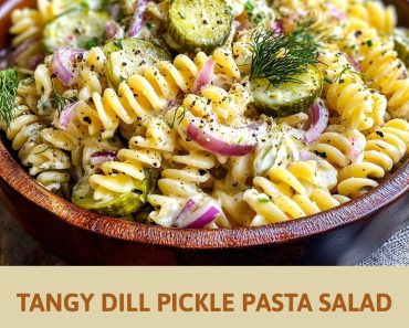 👉TangyDill PicklePasta Salad