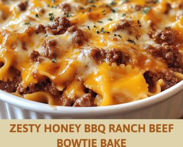 👉ZestyHoneyBBQ Ranch Beef BowtieBake