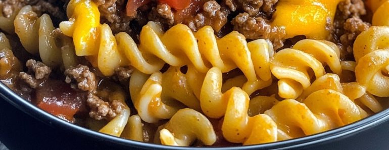 👉Cheesy SloppyCheeseburgerPasta