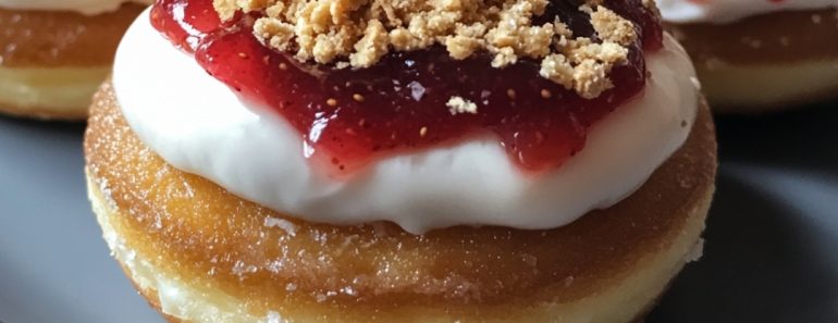 👉StrawberryStuffed Donuts