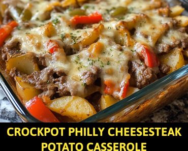 👉CrockpotPhilly Cheesesteak PotatoCasserole