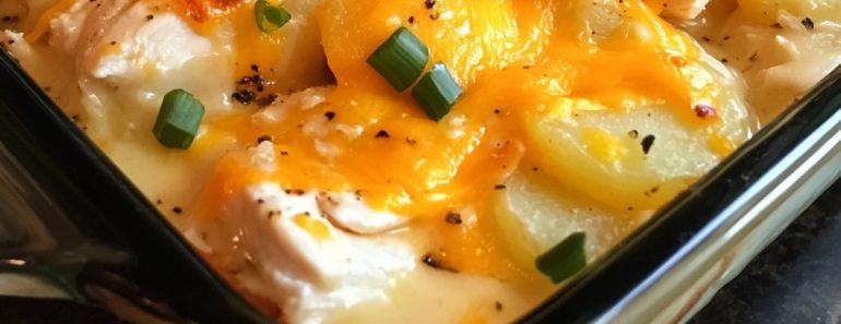 👉ChickenCheddar Potato Bake