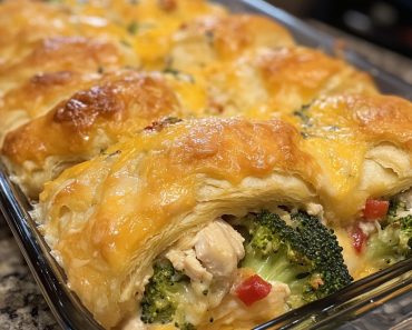 👉ChickenBroccoli Crescent Bake